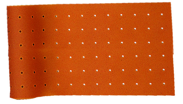 FASCIA IN PARA FERMAELETTRODI - CM 150 - H 100 MM, 6 serie DI FORI