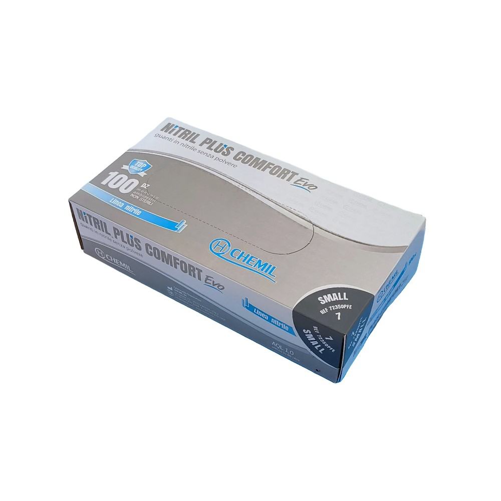 GUANTI NITRIL PLUS CONFORT EVO TG S CONF. 100 PZ.